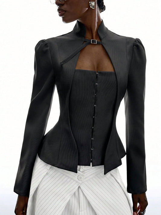 Adea | Puff-Sleeve Short Blazer
