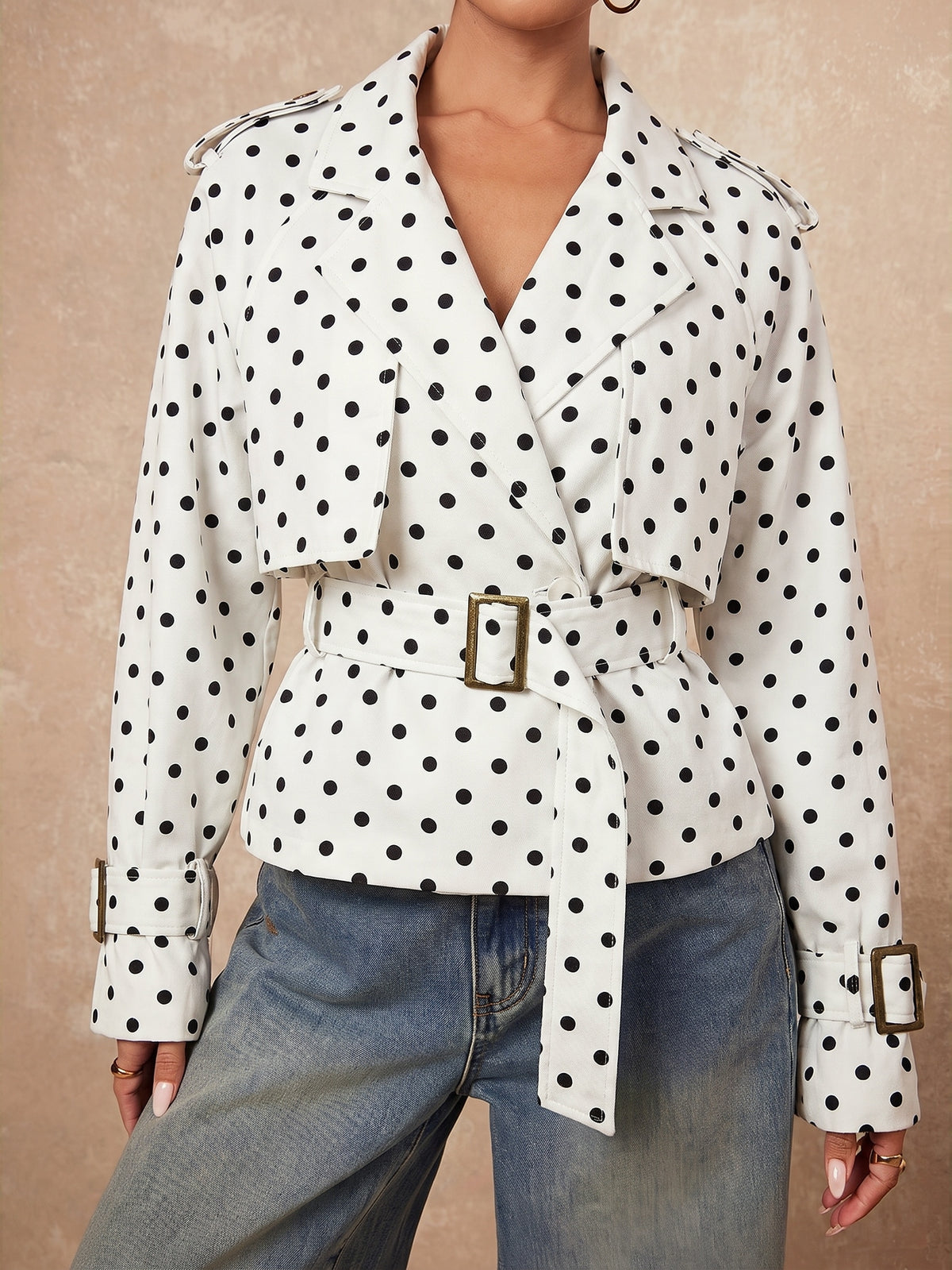 Dana | Double-Breasted PU Jacket