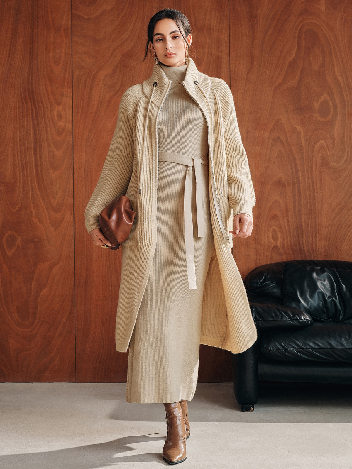 Veris | Baroque High-Neck Cardigan