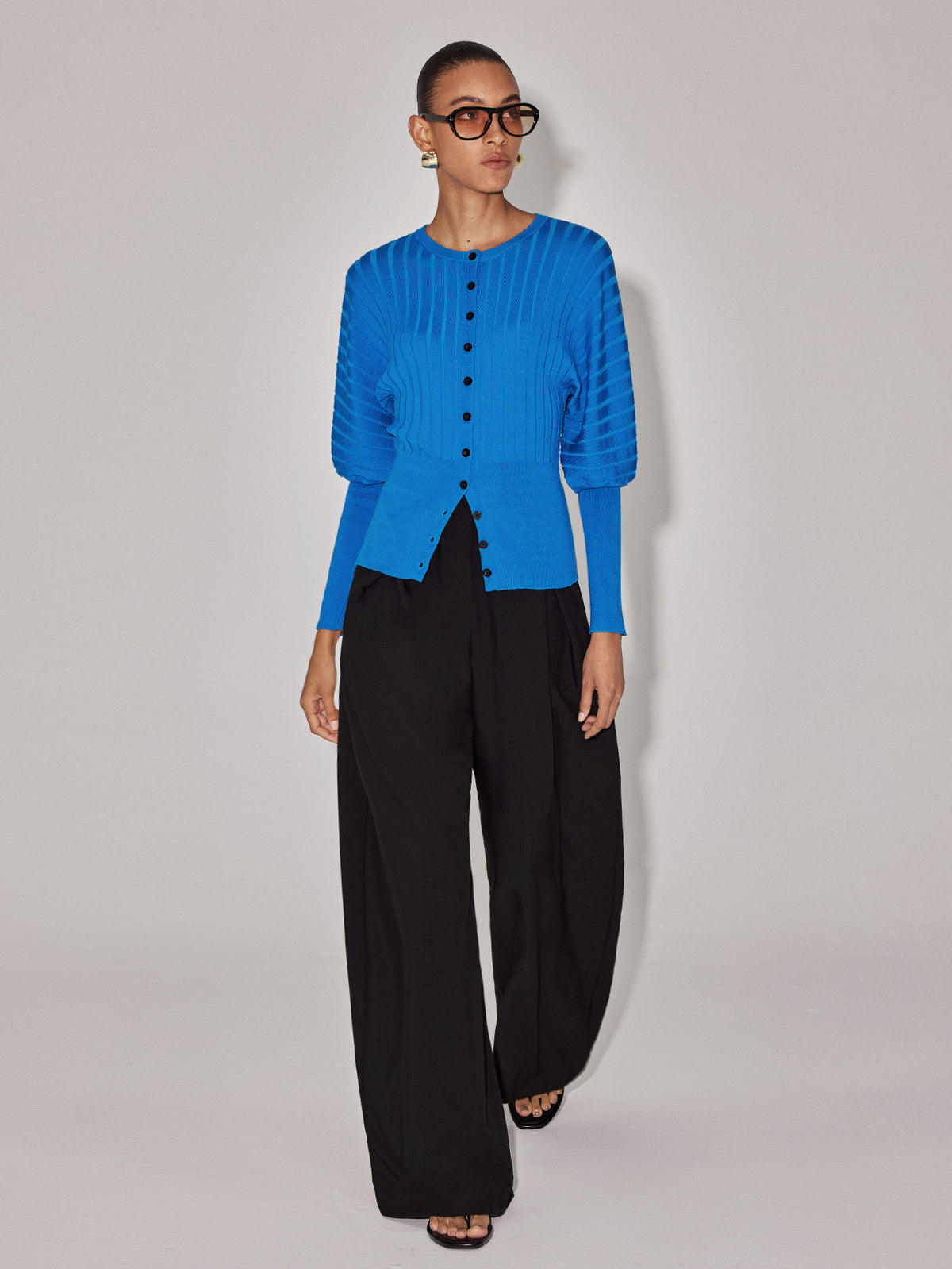 Onea | Button-Front Striped Cardigan