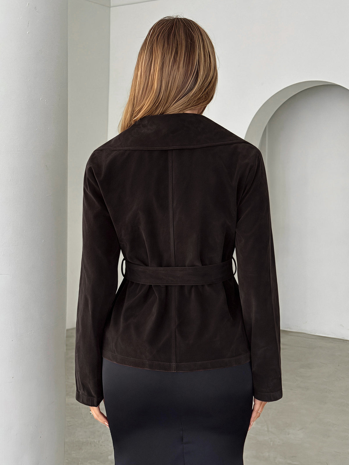 Nevlyn | Belted Lapel Raglan Jacket