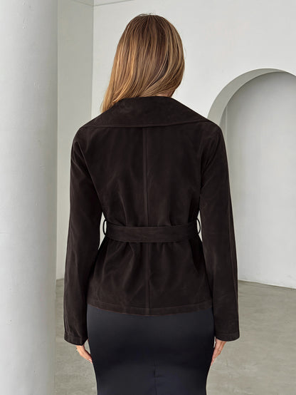 Nevlyn | Belted Lapel Raglan Jacket