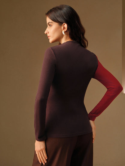 Fabla | High-Neck Ruched Top