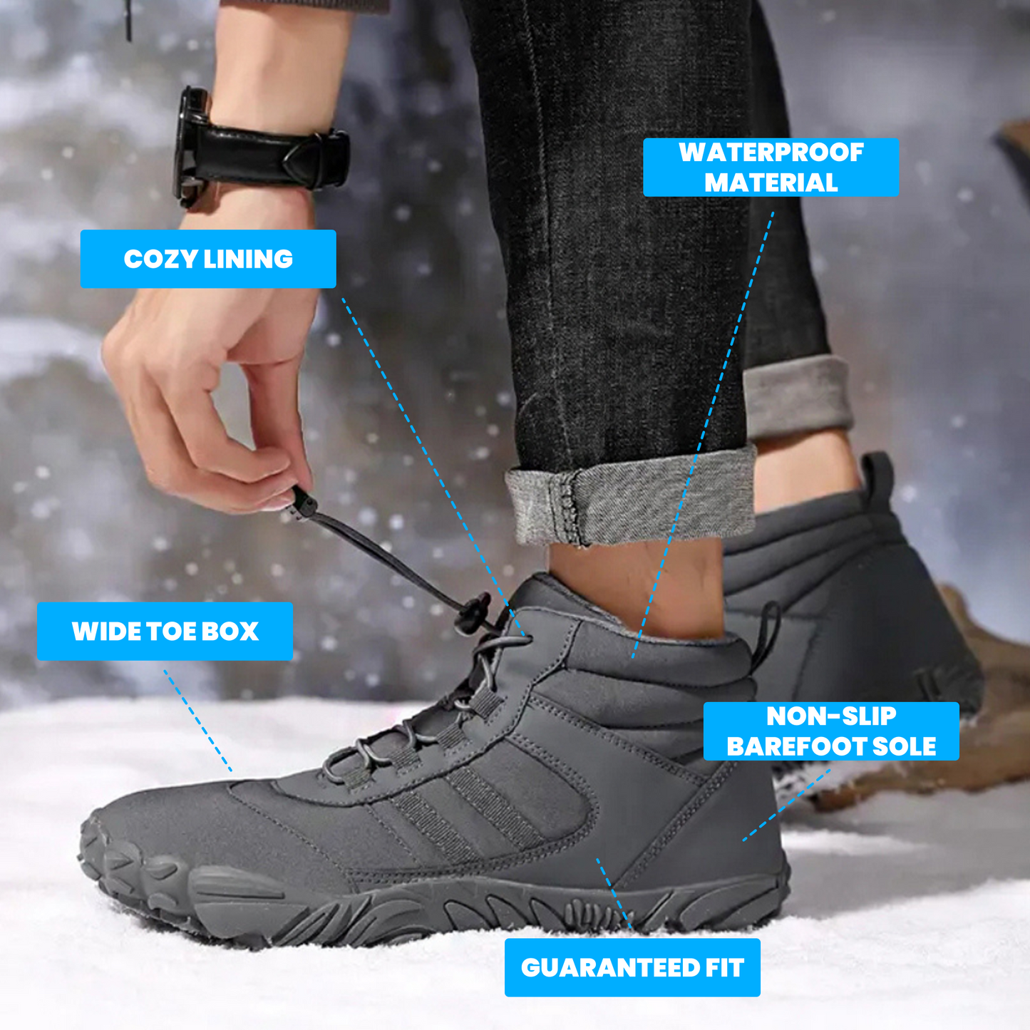 Sidonie Melisande | Fleece-Lined Barefoot Winter Shoes