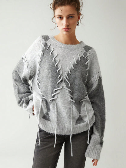 Elnine | Colorblock Knit Pullover