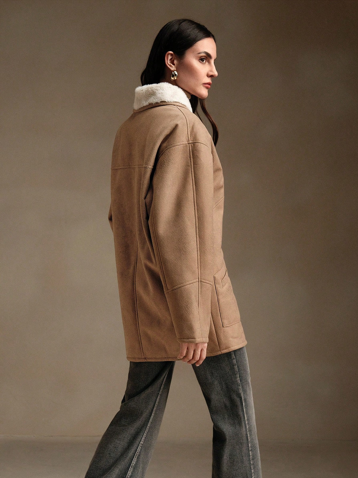 Palmya | Faux Fur Oversized Bomber Jacket