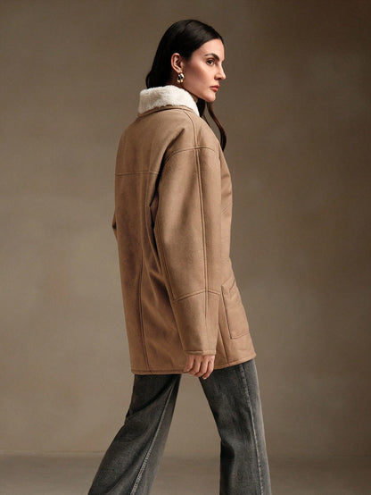 Palmya | Faux Fur Oversized Bomber Jacket