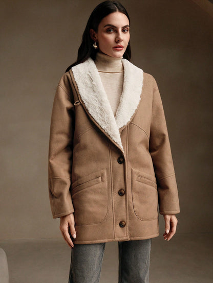 Palmya | Faux Fur Oversized Bomber Jacket