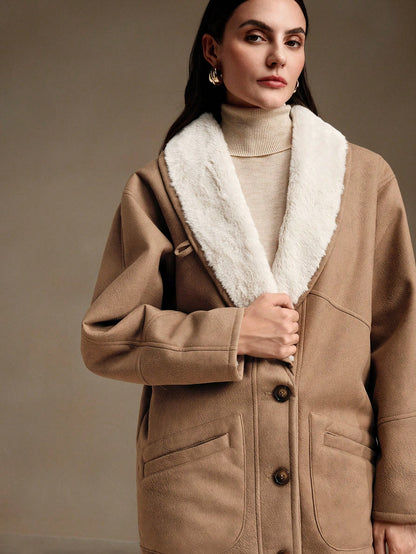 Palmya | Faux Fur Oversized Bomber Jacket