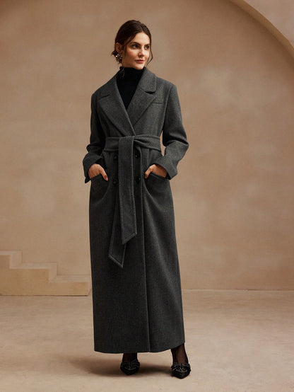 Aylia | Double-Breasted Belted Wool Coat