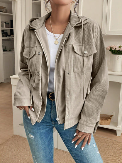 Elvya | Hooded Corduroy Jacket