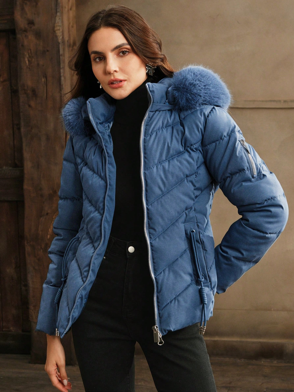 Ivise | Hooded Short Puffer Coat