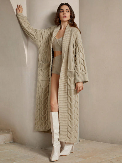 Nolis | Cable Knit Midi Cardigan