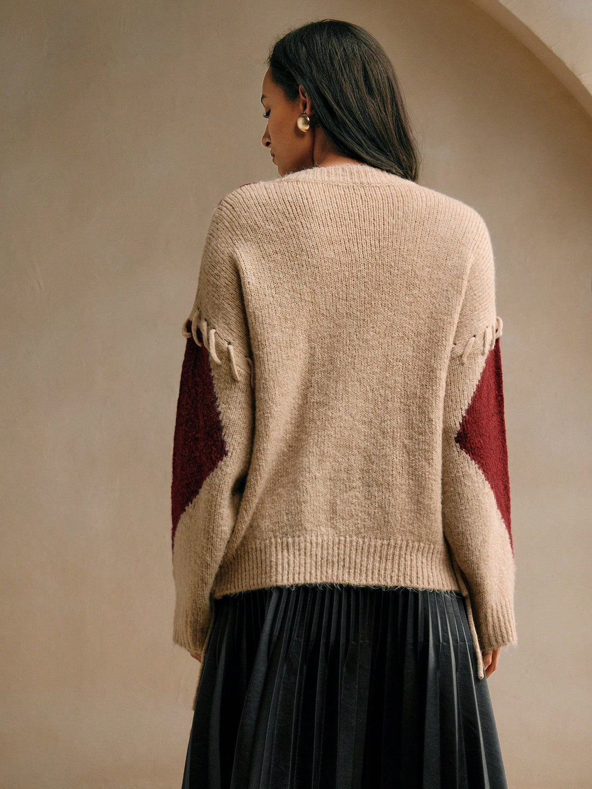 Elnine | Colorblock Knit Pullover