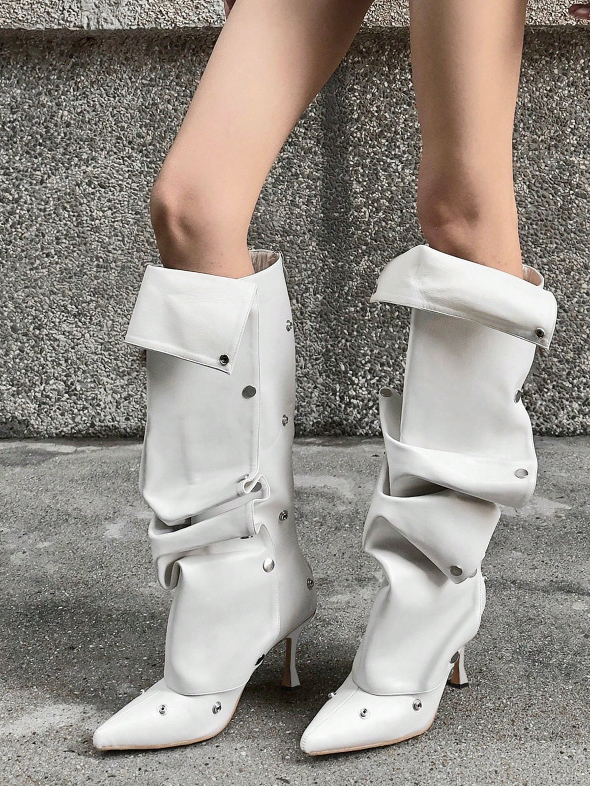 Livya | Slouchy Stiletto Knee-High Boots