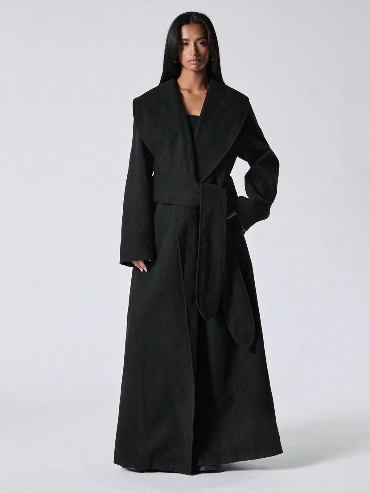 Hattea | Belted Shawl Collar Jacket
