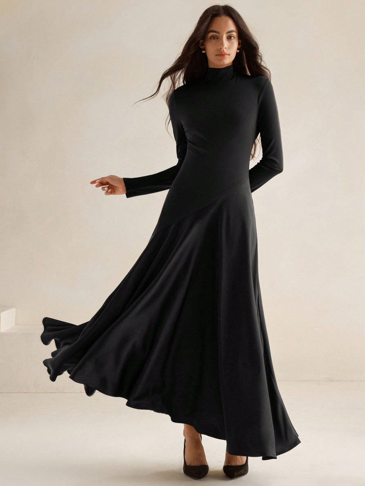 Arnya | Asymmetrical Knit A-Line Dress
