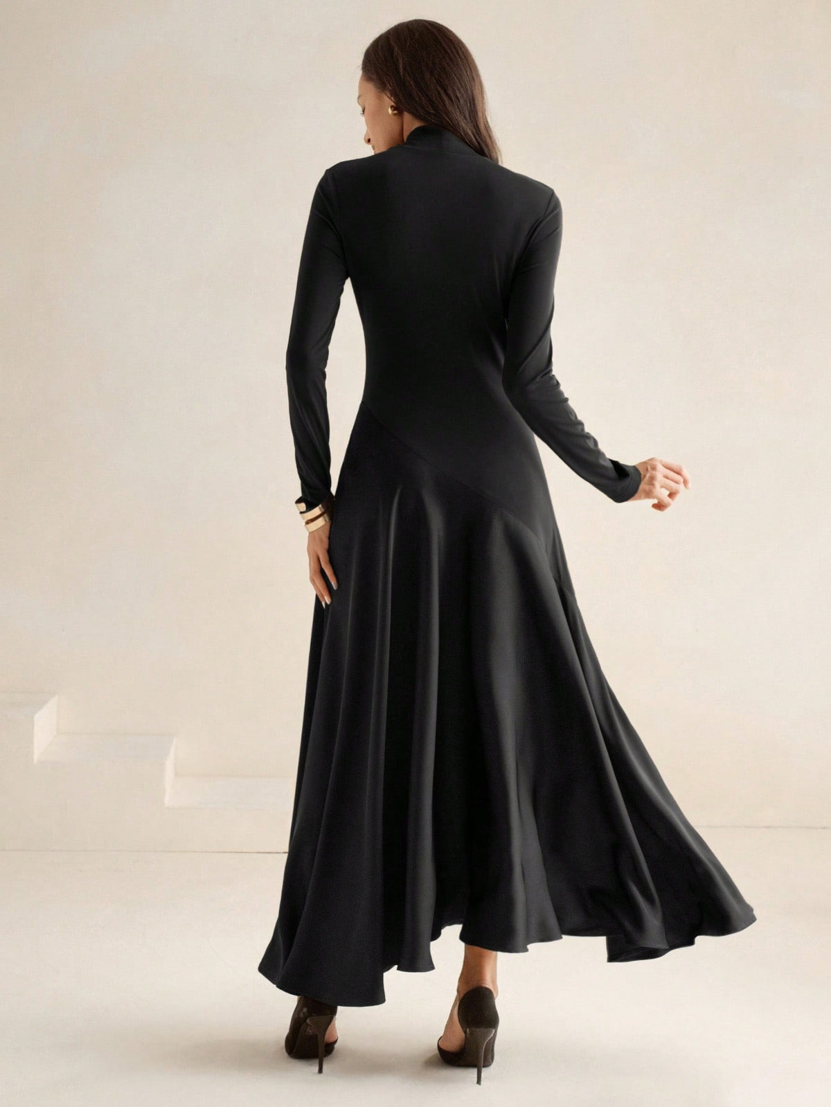 Arnya | Asymmetrical Knit A-Line Dress
