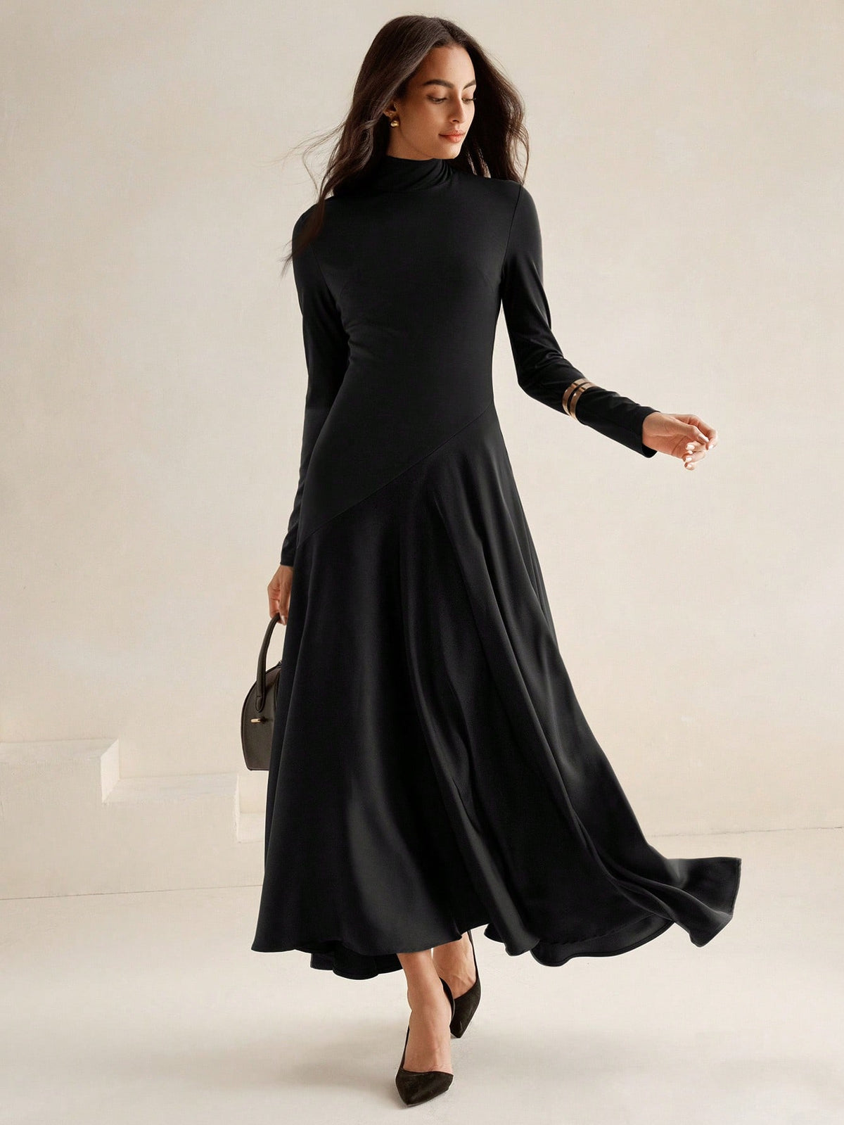 Arnya | Asymmetrical Knit A-Line Dress