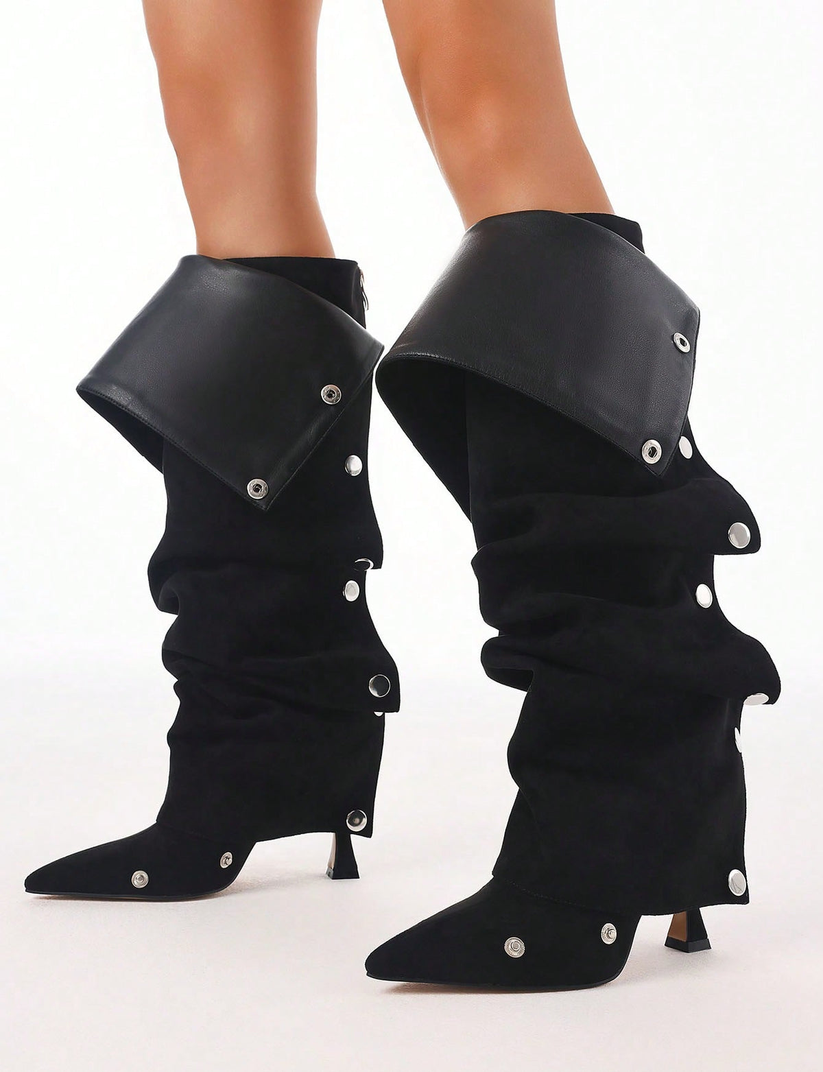 Livya | Slouchy Stiletto Knee-High Boots