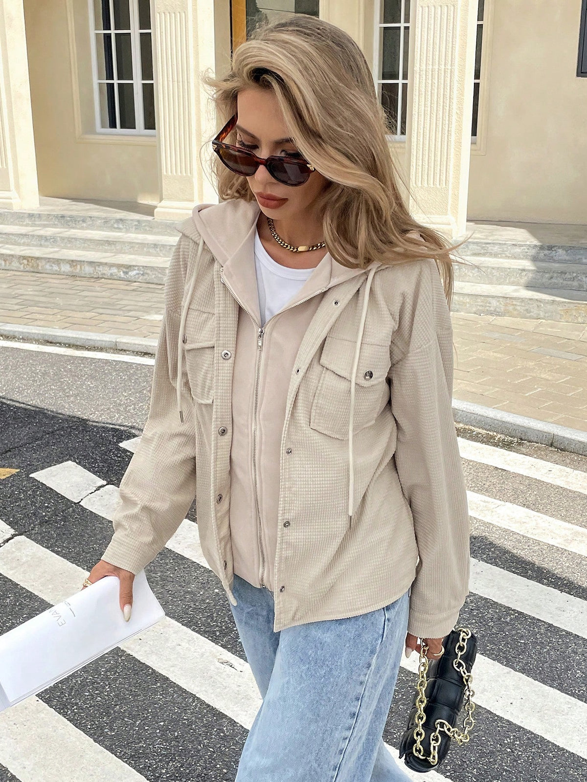 Elvya | Hooded Corduroy Jacket