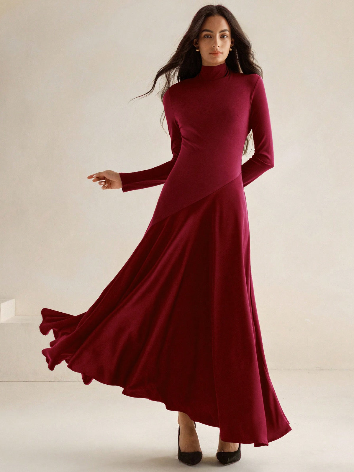 Arnya | Asymmetrical Knit A-Line Dress