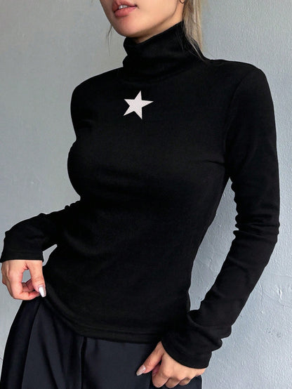 Evlyn | High-Neck Stretch Tee