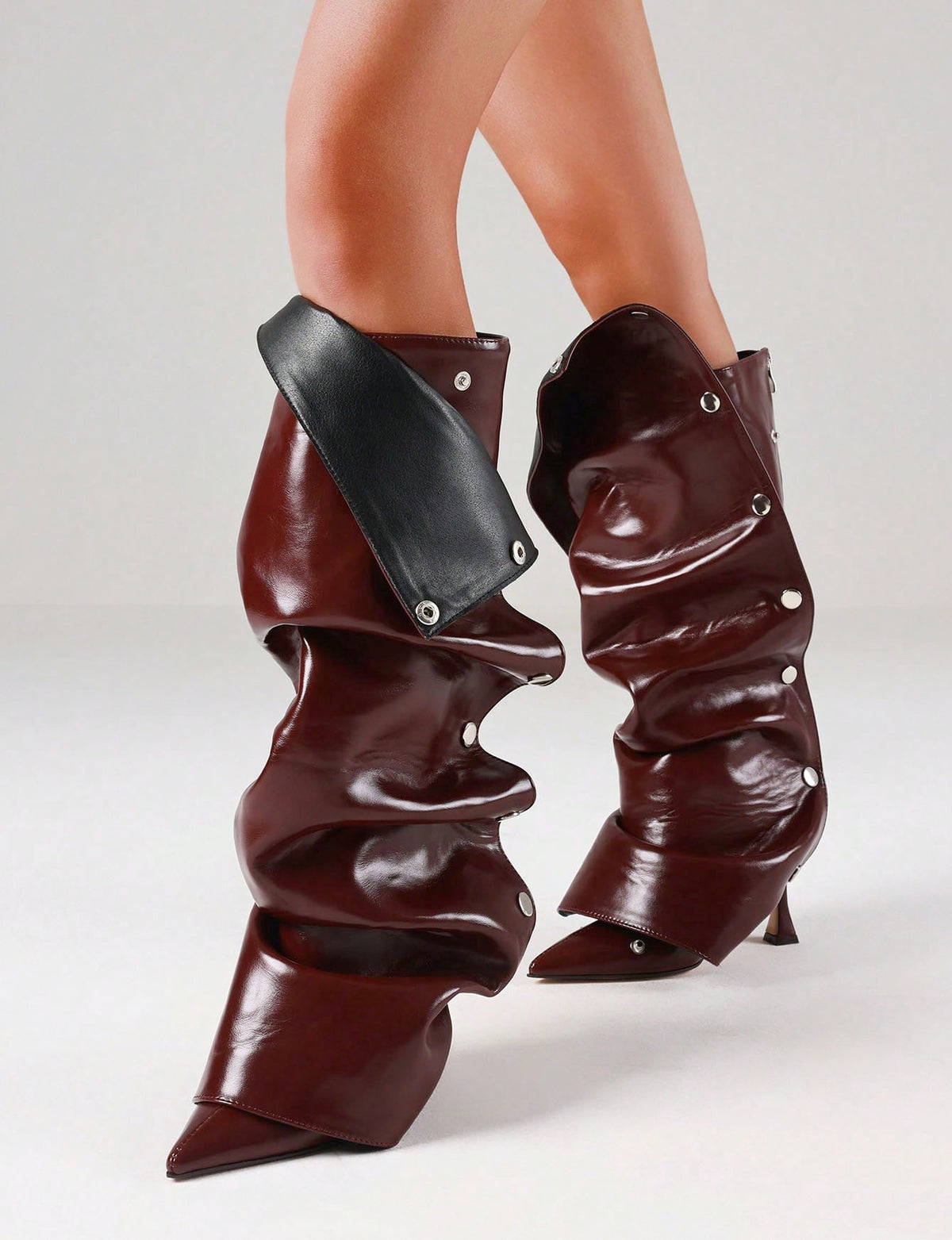 Livya | Slouchy Stiletto Knee-High Boots