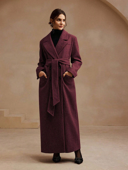 Aylia | Double-Breasted Belted Wool Coat