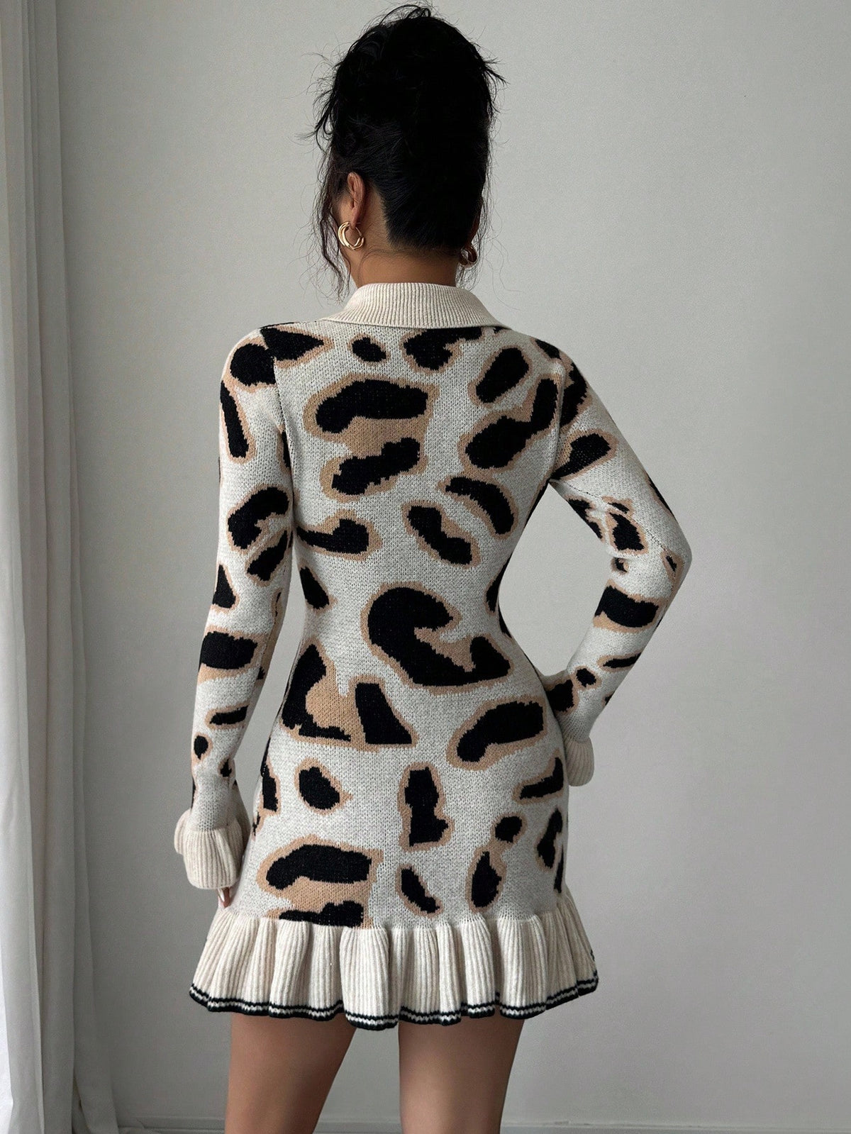 Zanya | Leopard Print Knit Mini Dress