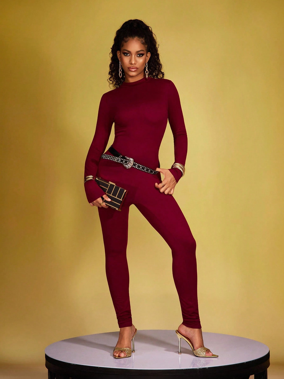 Nadya | Knitted Long-Sleeve Jumpsuit