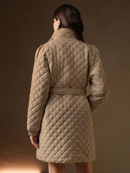 Inkora | Quilted Long Padded Coat
