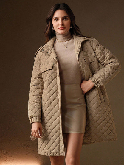 Inkora | Quilted Long Padded Coat