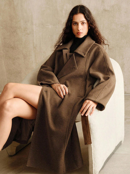 Edine | Double-Breasted Midi Overcoat