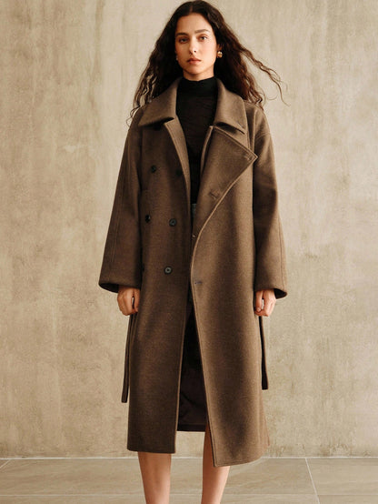 Edine | Double-Breasted Midi Overcoat