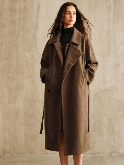 Edine | Double-Breasted Midi Overcoat