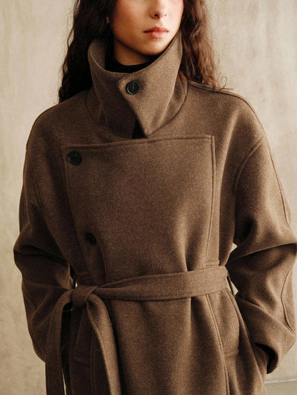 Edine | Double-Breasted Midi Overcoat