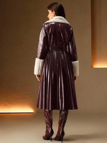 Kajia | Faux Shearling Midi Jacket