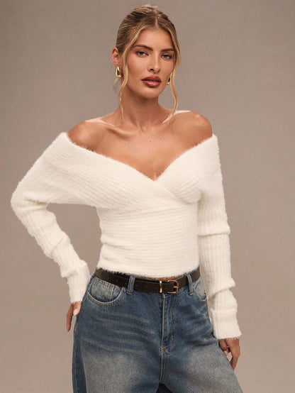 Junis | Off-Shoulder Knit Sweater