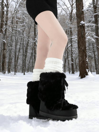 Prora | Faux Fur Lace-Up Snow Boot