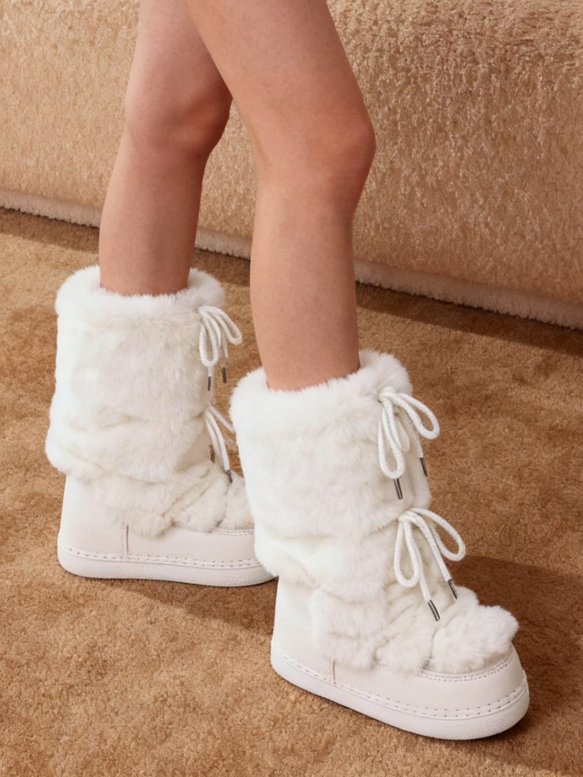Prora | Faux Fur Lace-Up Snow Boot