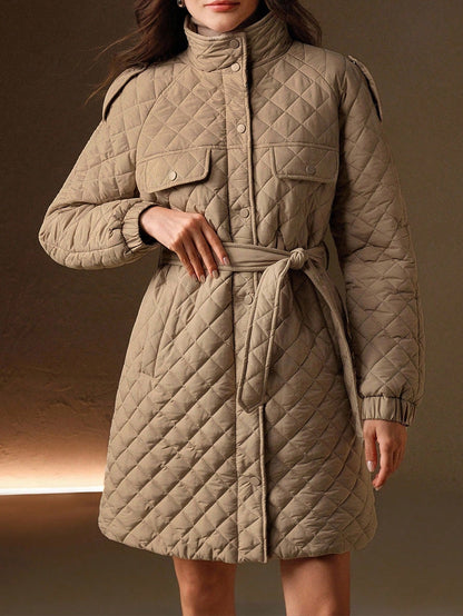 Inkora | Quilted Long Padded Coat