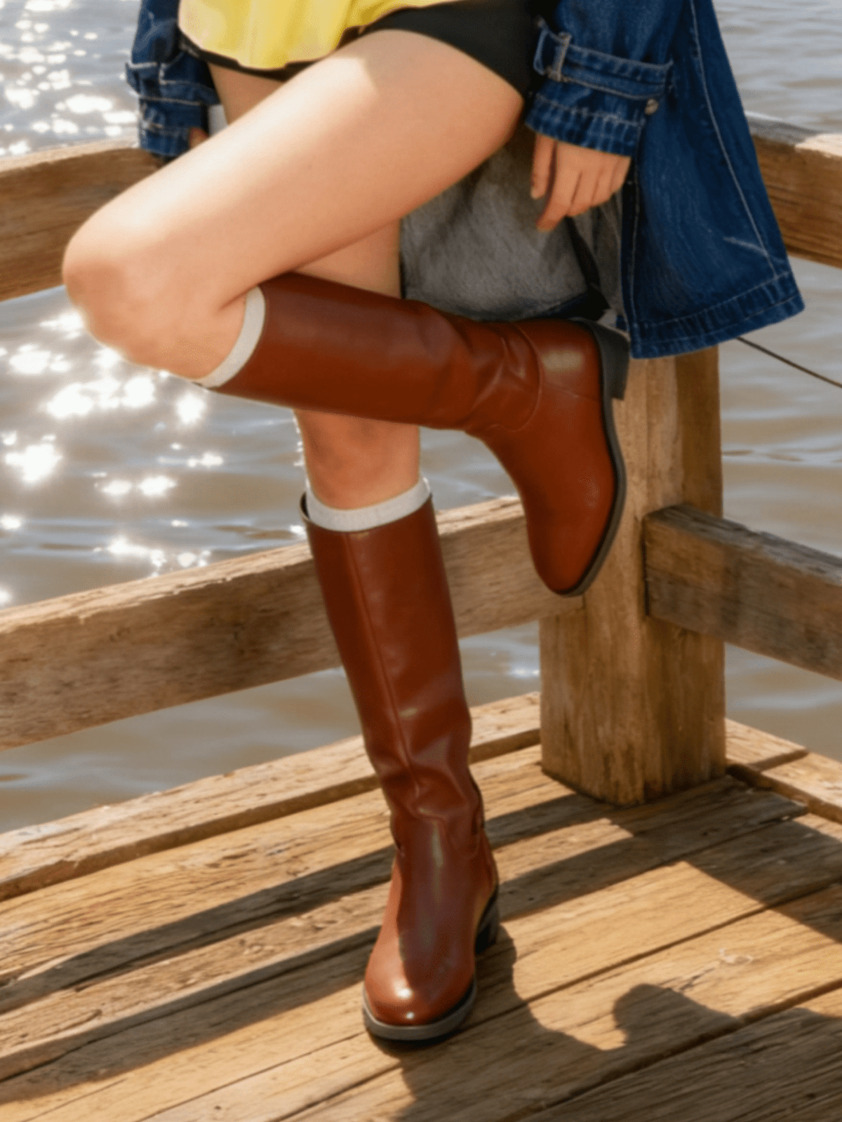 Xenea | Wide Calf Knee High Riding Boot