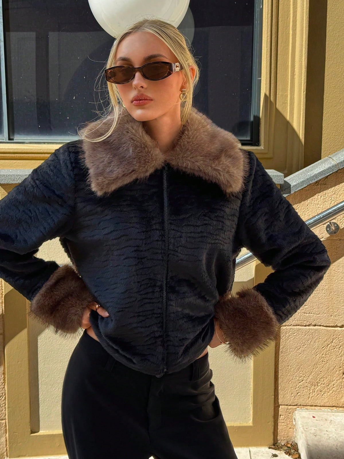 Sukia | Faux Fur Zip Coat