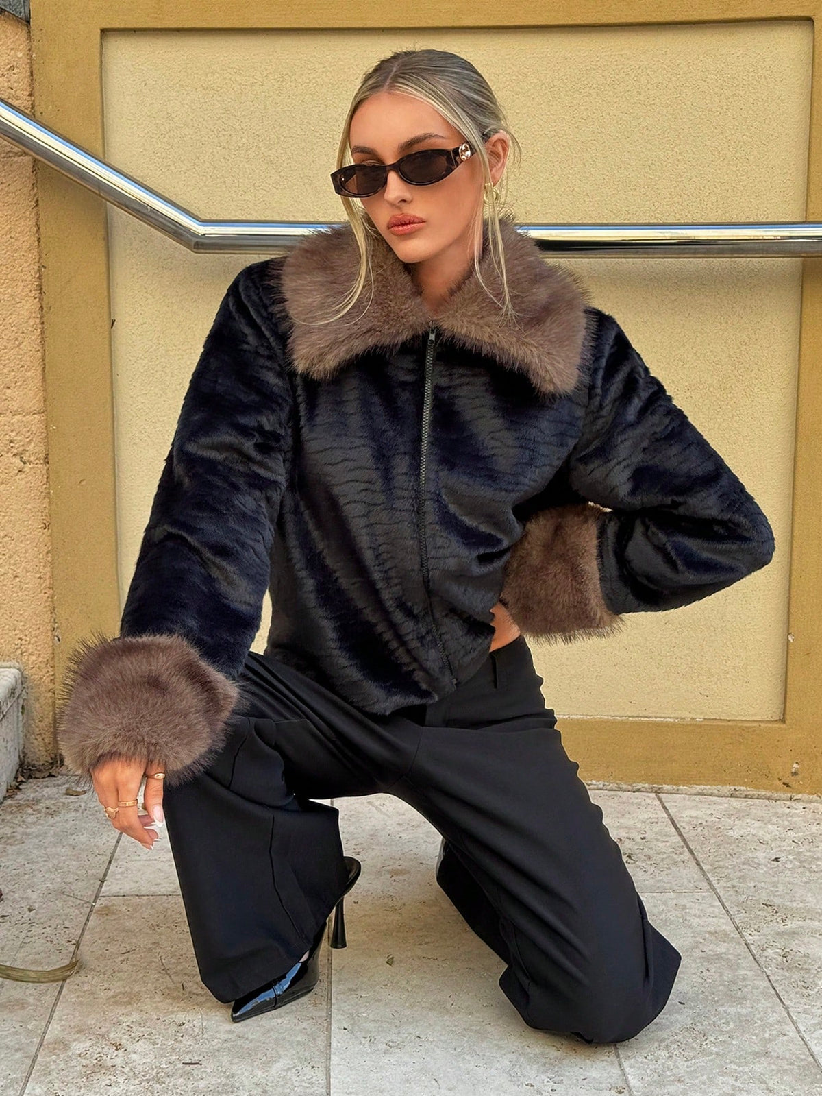 Sukia | Faux Fur Zip Coat