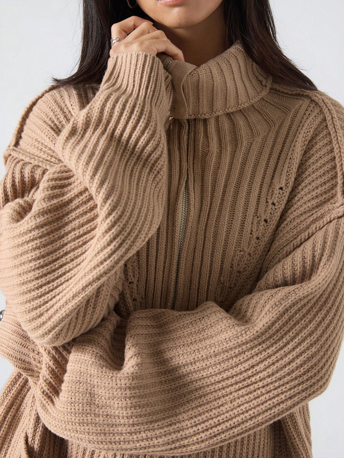 Kikea | Striped Drop-Shoulder Cardigan