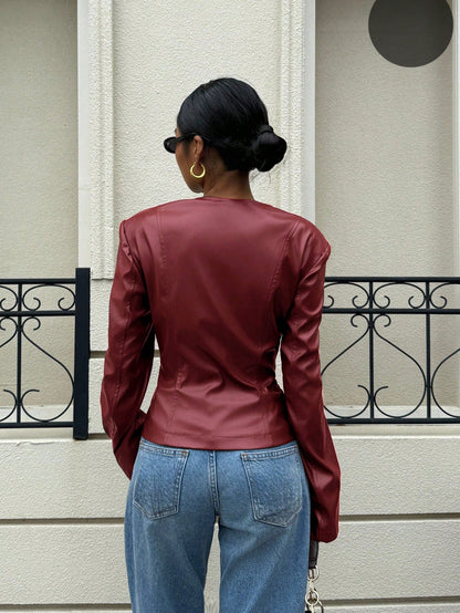 Xenis | Asymmetrical V-Neck Jacket