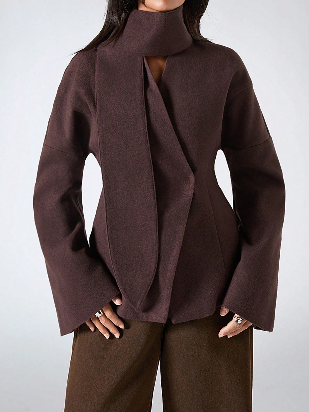 Hediel | Shawl Collar Midi Overcoat