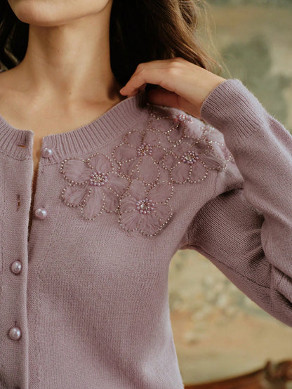 Rebea | Beaded Knit Cardigan