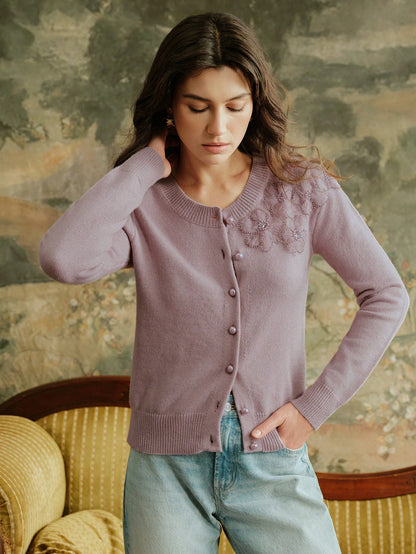 Rebea | Beaded Knit Cardigan